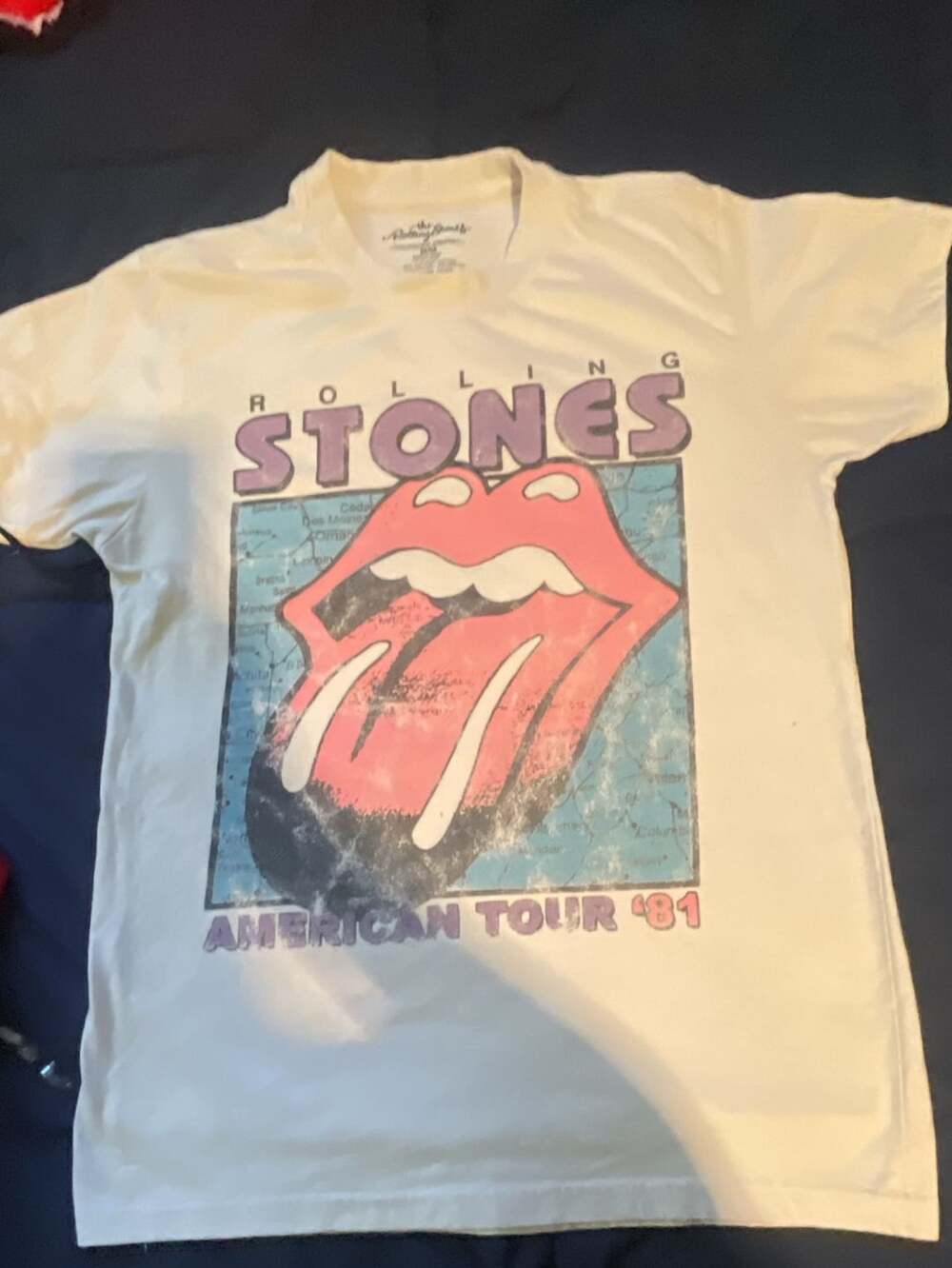 The Rolling Stones American Tour '81 T-Shirt Size M White
